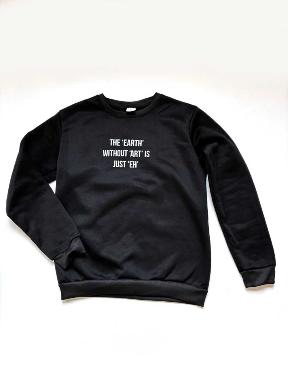 Fun "Earth Without Art" Graphic Sweatshirt - Worn Once